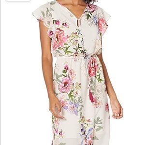 Adrianna Papell Floral Maxi Dress - Pink and Purple